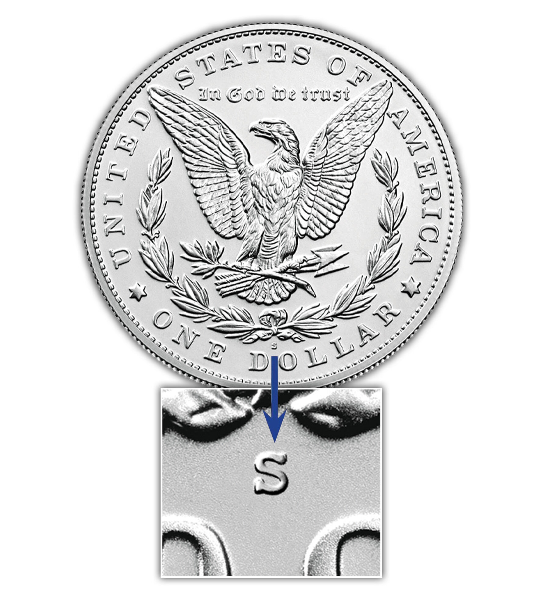 san francisco mint morgan silver dollar anniversary C2M c Mark