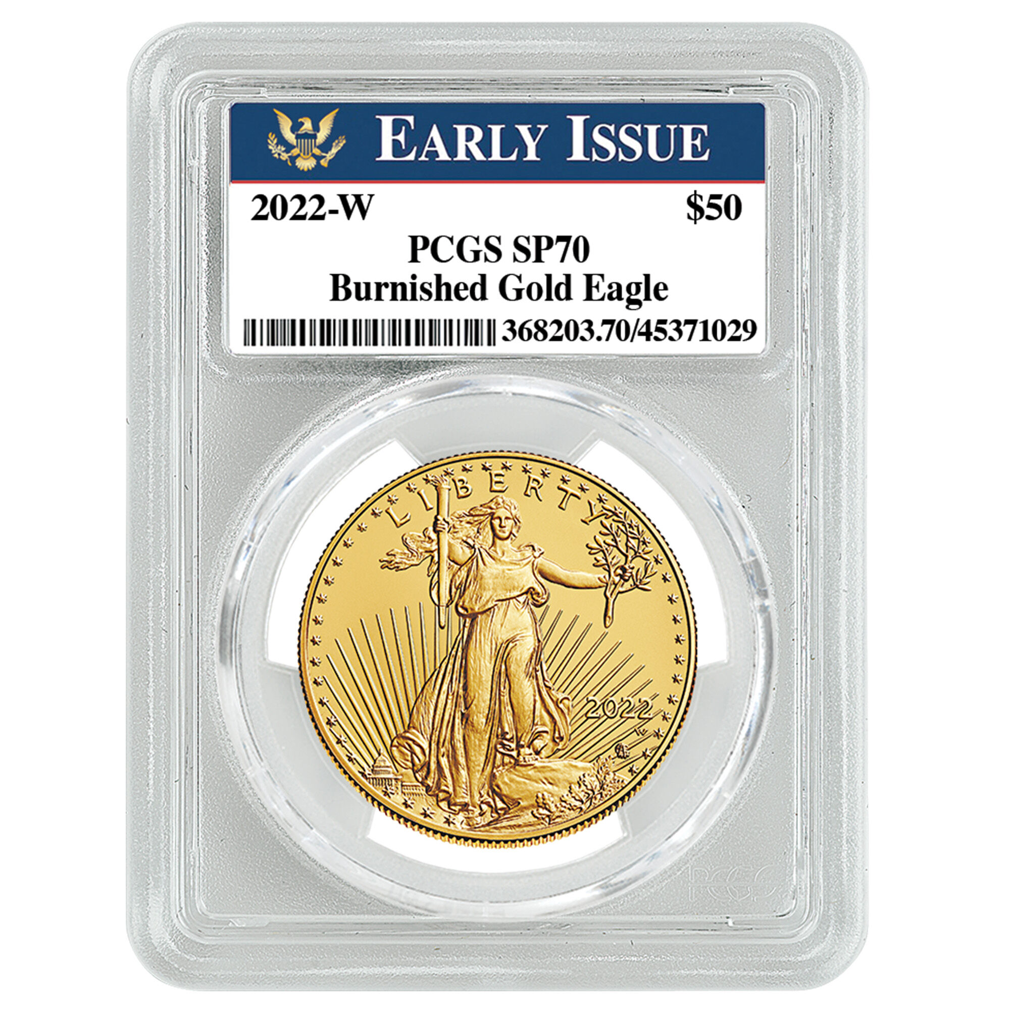 2022 early issue burnished american eagle gold coin GB2 a Main