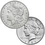 complete morgan peace silver dollars PMC a Main