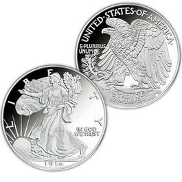 walking liberty five ounce silver CS5 a Main