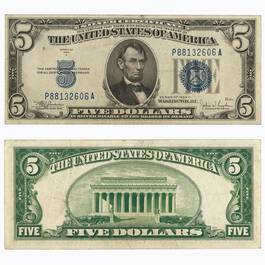 1934 5 Silver Certificate SC1 1
