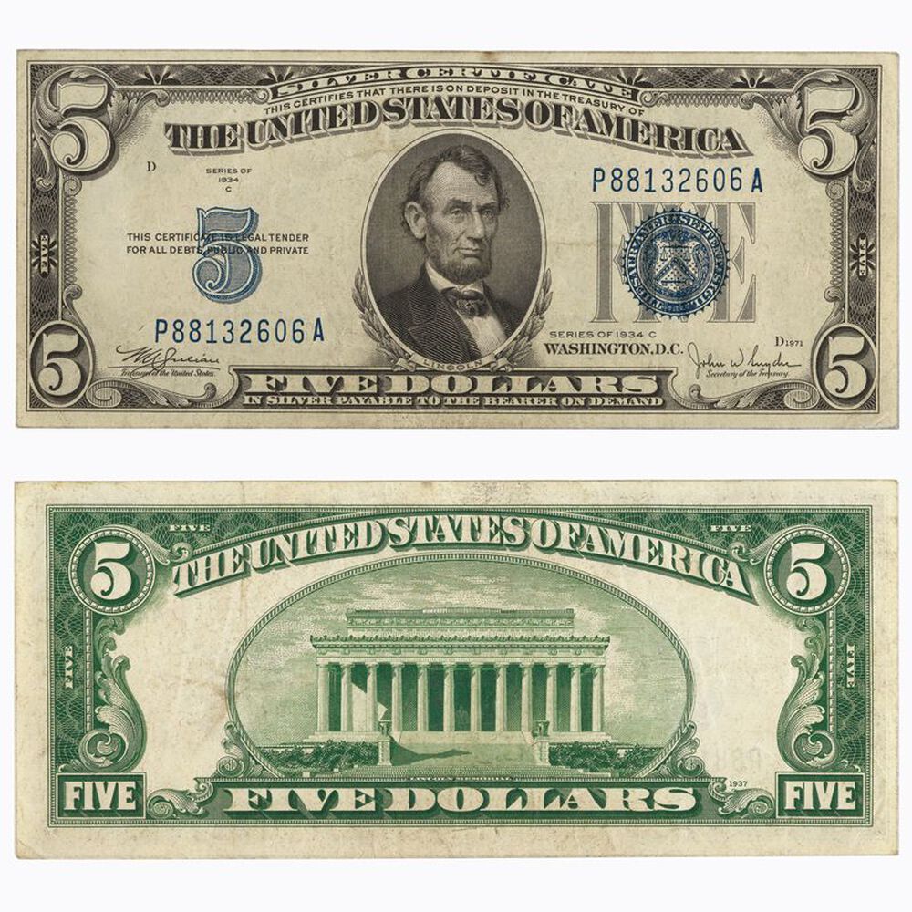 1934 $5 Silver Certificate