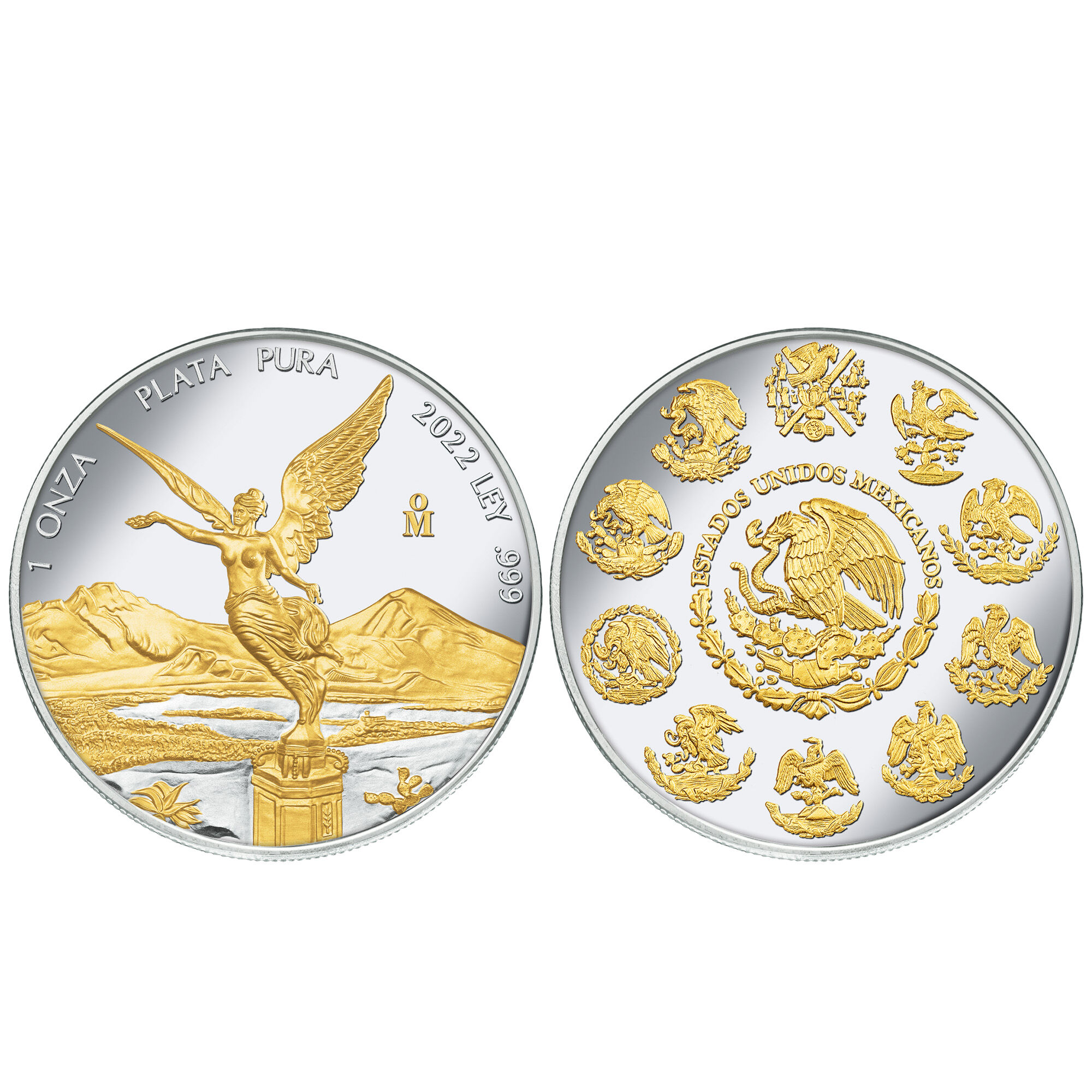 platinum and gold highlighted silver coins UCM c Coin