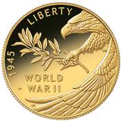 end of world war ii 75th anniversary proof gold coin GW2 a Main
