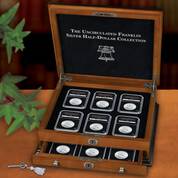 uncirculated franklin silver half dollar collection UFH b Chest