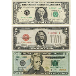 small size us currency CSZ c Notes