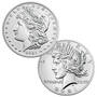 uncirculated modern morgan and peace silver dollar UMP b Coins