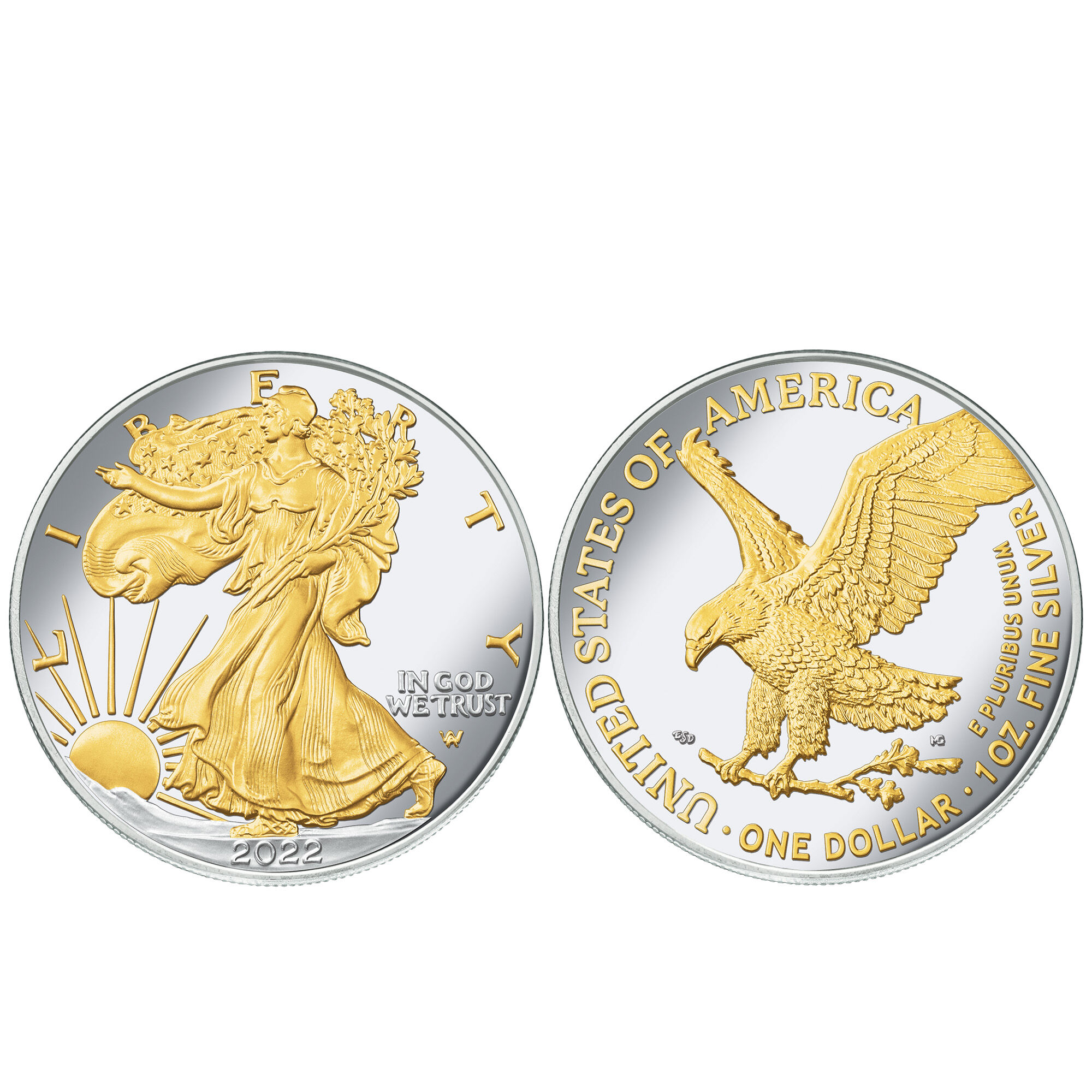 platinum and gold highlighted silver coins UCM a Main