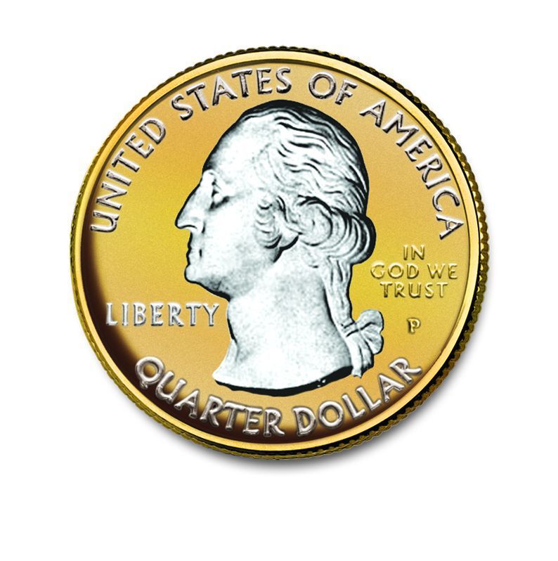 The Platinum  Gold Highlighted US State Quarters Collection AB2 3