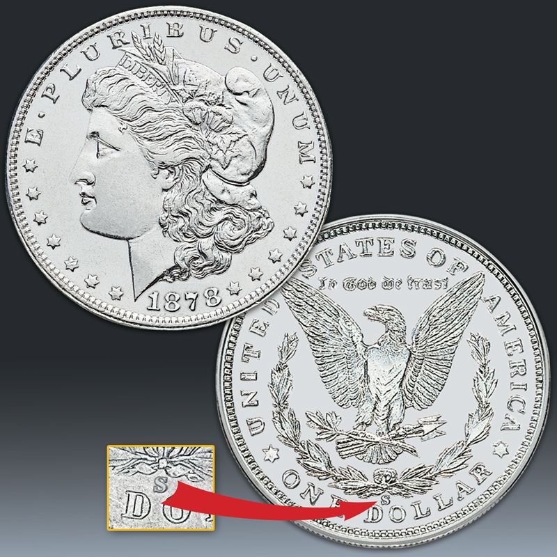 The First and Last San Francisco Morgan Silver Dollars MSF 1
