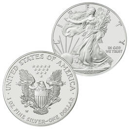 2008 american eagle silver dollar reverse of 2007 ER7 d Coin