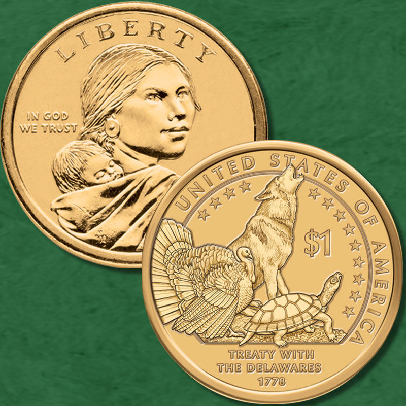 The Complete Uncirculated Collection of Sacagawea Dollars NSP 1