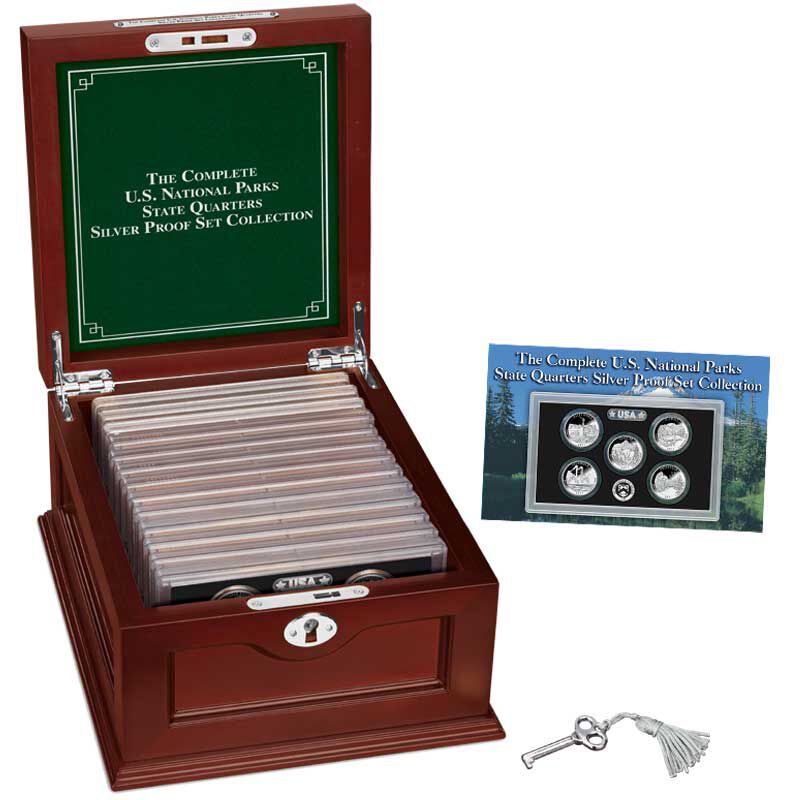 The Complete US National Parks State Quarters Silver Proof Set Collection ASP 4
