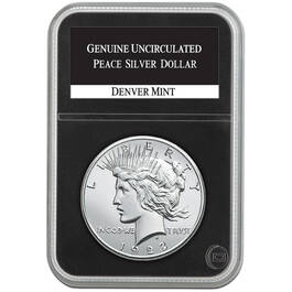 complete uncirculated us peace silver dollar mint P1U d Slab