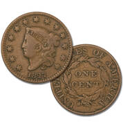 two centuries of u.s. one cent coins TCP b 1827coin