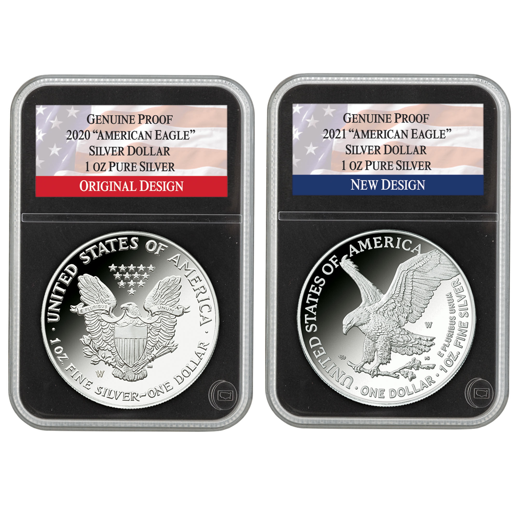 american eagle silver dollar change design EBP c Slabs