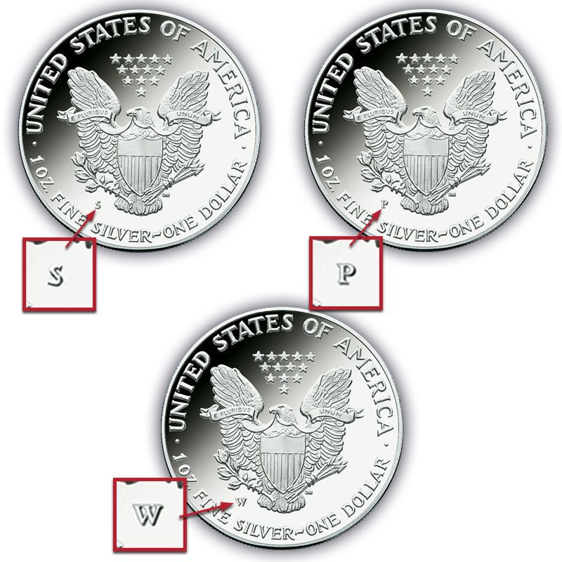 The Proof American Eagle Silver Dollar Mint Set SPW 3