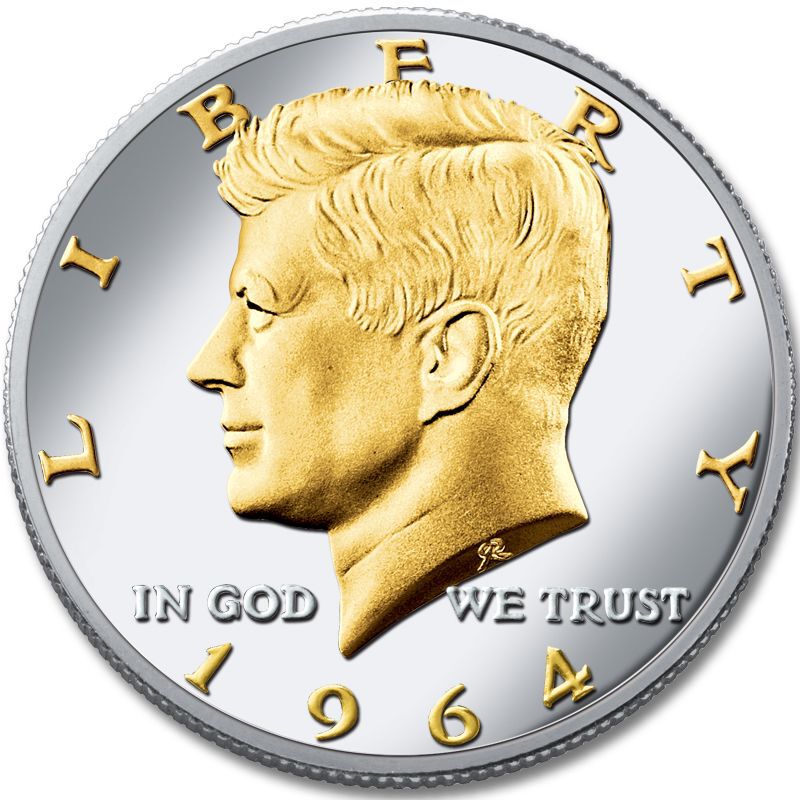 The Platinum and Gold Highlighted Kennedy Half Dollar Collection KPG 4