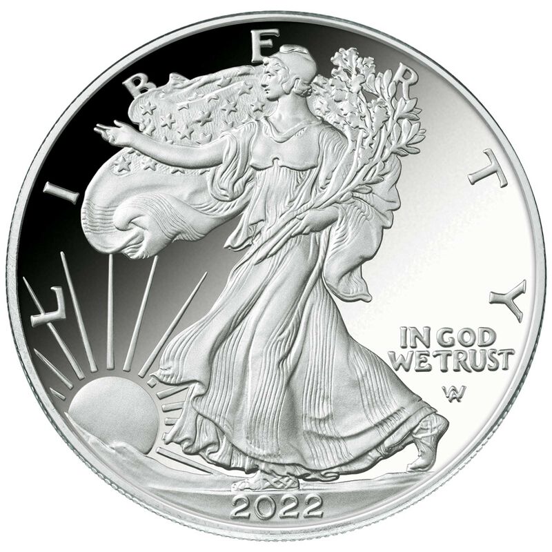 2022 proof flying american eagle silver dollars E22 b Coin