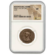 philip ii coin of ancient mesopotamia APM b Holder
