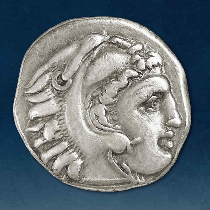 ancient greek alexander the great silver ALX a Main