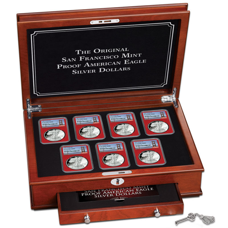 The Original San Francisco Mint Proof American Eagle Silver Dollars EPS 5