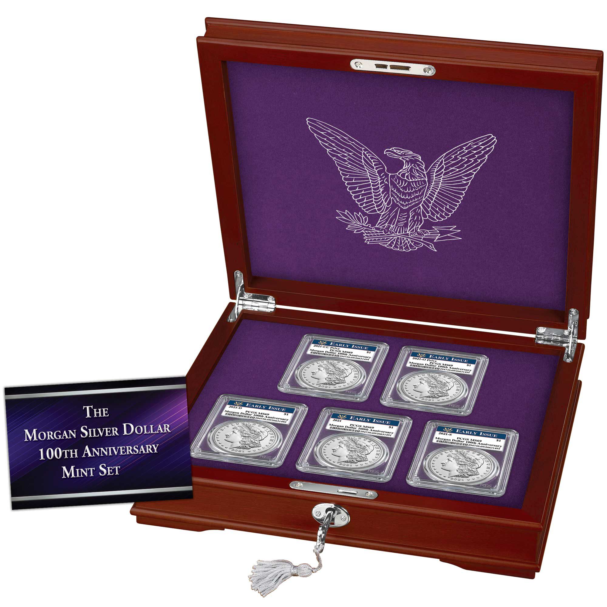 ms70 morgan silver dollar 100th anniversary mint set CM7 g Disp