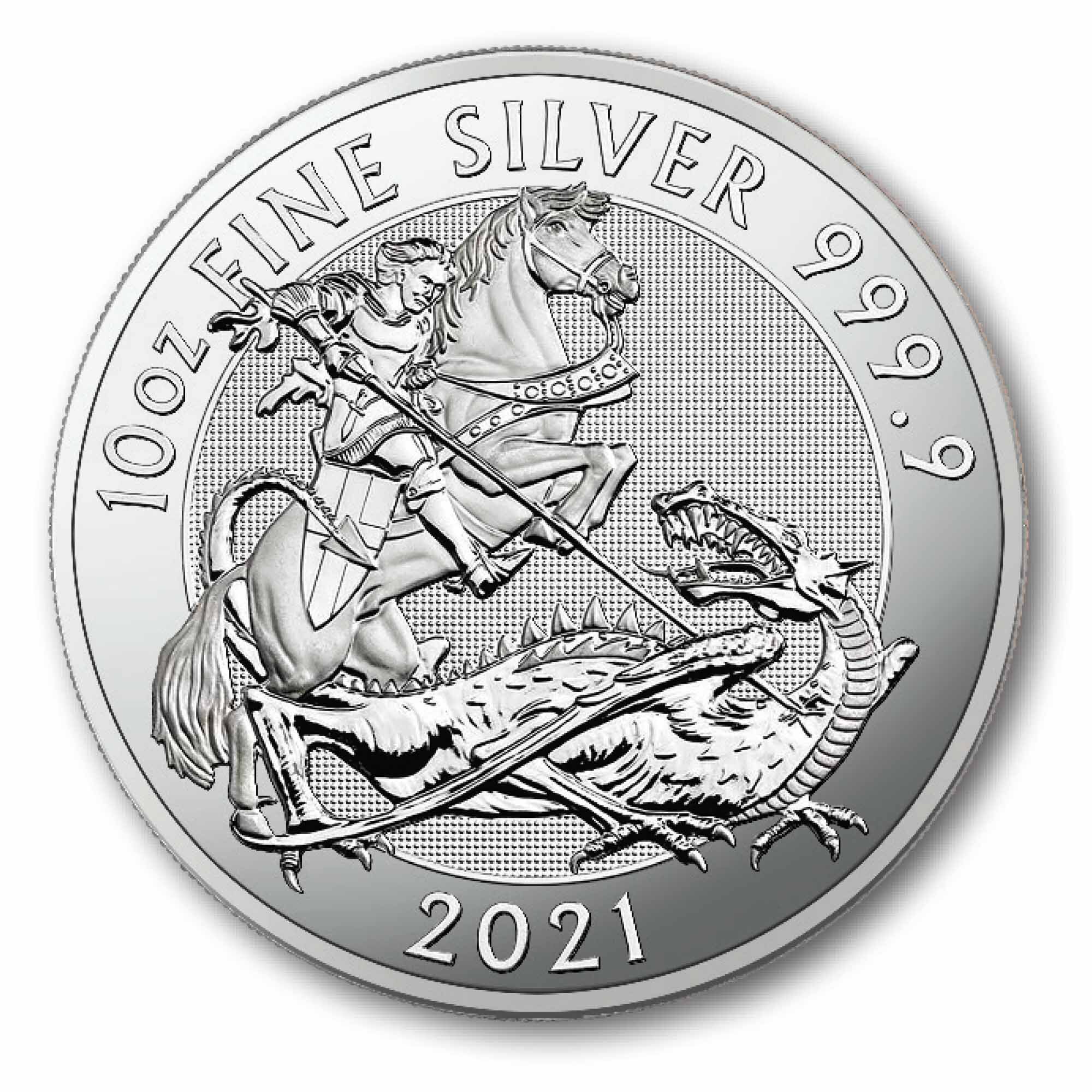ten ounce silver british valiant coin SB5 d Coin