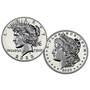 2023 showcase set of morgan and peace silver dollars MPE c Coins