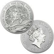 ten ounce silver robin hood coin RHS a Main