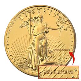 american eagle roman numeral us 5 dollar gold coins G69 a Main