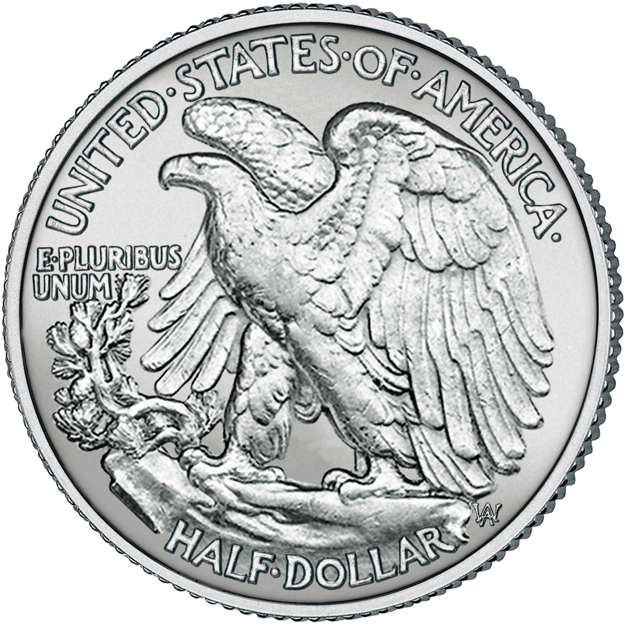 superb uncirculated walking liberty silver half dollar WSU d Coin