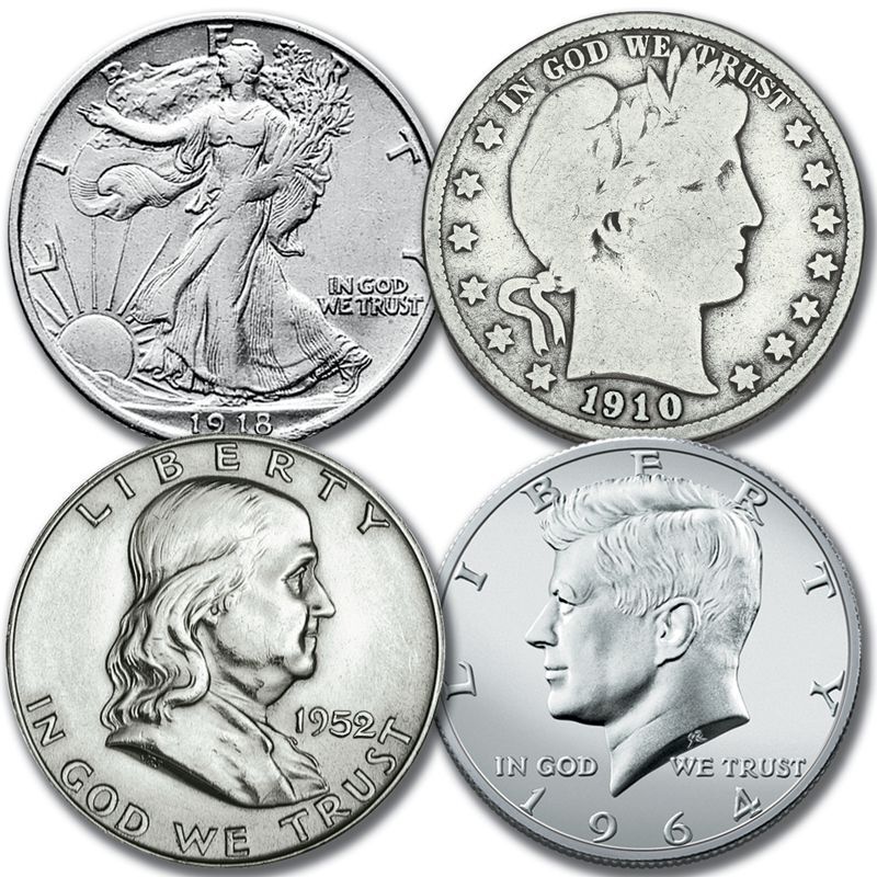 50 Years of Historic US Silver Half Dollars SH5 1