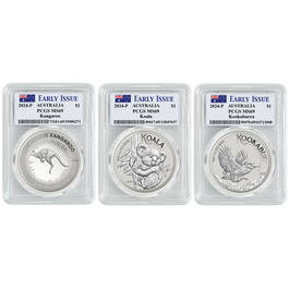 2024 early issue australian silver dollar A24 b Slabs