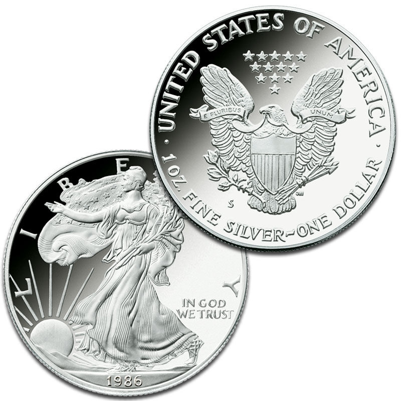 The Original San Francisco Mint Proof American Eagle Silver Dollars EPS 1