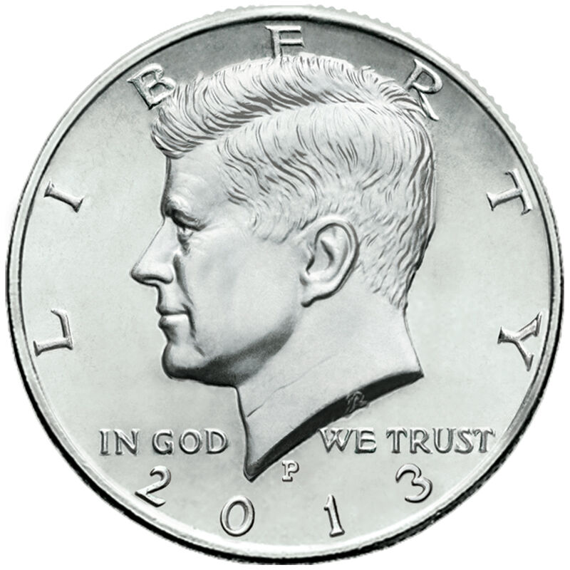 SKULL Official Legal Tender JFK Kennedy Half Dollar US Coin US Flag Crossbones 