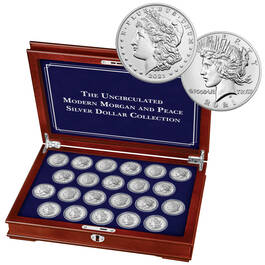 uncirculated modern morgan and peace silver dollar UMP a Main