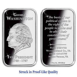 us presidents silver ingot PSN c Ingot