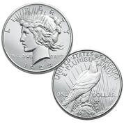 complete uncirculated us peace silver dollar mint PMU b Coin