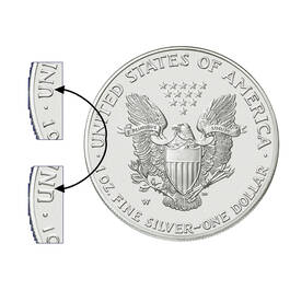 2008 american eagle silver dollar reverse of 2007 ER7 c Goof