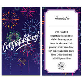 2025 american eagle silver dollar congrats giftpack GSE c Card