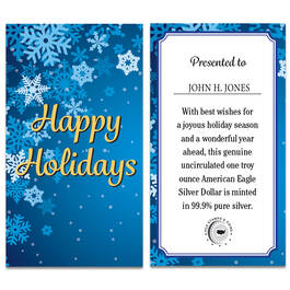 2025 american eagle silver dollar holiday giftpack HSE c Card