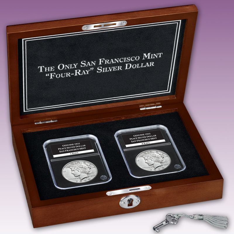 The Only San Francisco Mint Four Ray Silver Dollar PFR 3