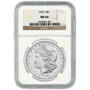 choice uncirculated first and last year morgan silver MFC d Slab