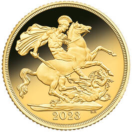 2023 proof gold coronation sovereign GSV c Coin