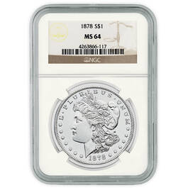 choice uncirculated first and last year morgan silver MFC c Slab
