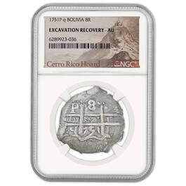 colonial silver coin from the cerro rico hoard NWC c Holder