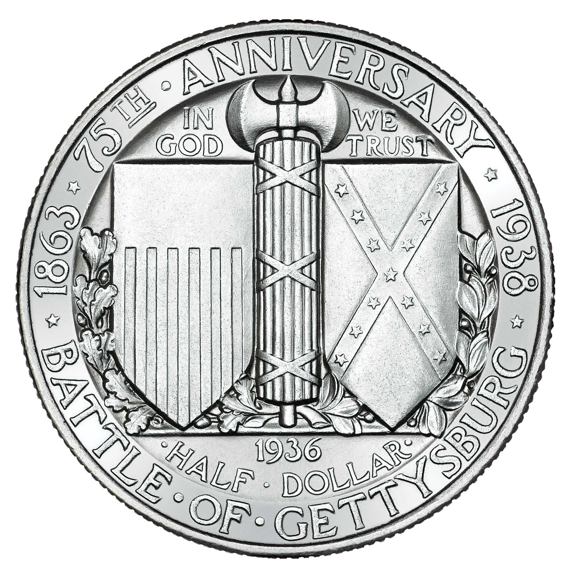 gem uncirculated gettysburg hoard silver half dollar GTY b Coin