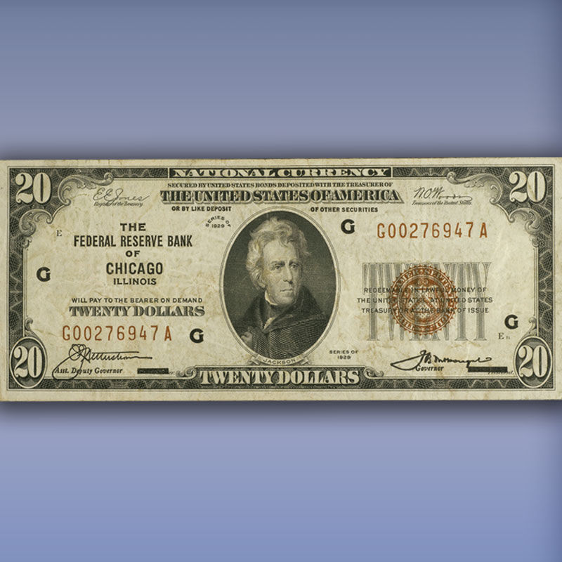 The Complete Denomination Set of 1929 Federal Reserve Bank Notes FR9 4