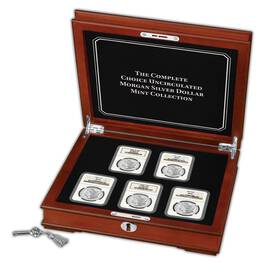 The Complete Choice Uncirculated Morgan Silver Dollar Mint Collection MMS 5